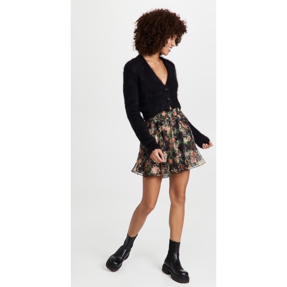 Alice + Olivia Dionne floral mini skirt size 2 NWT
